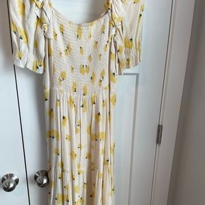 ba&sh yellow carnation dress